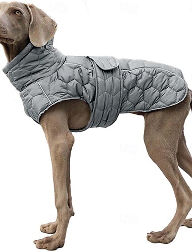  Hund Mäntel Jacke Fleeceweste Reflektierend Wasserdicht Warm Outdoor Hundebekleidung for Windhund Mittelgroß Groß