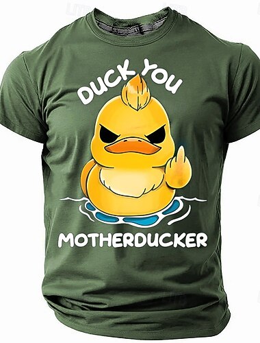  Mænds grafiske T-shirt Sarkastisk sjov and du motherducker ordspil humor T-shirt