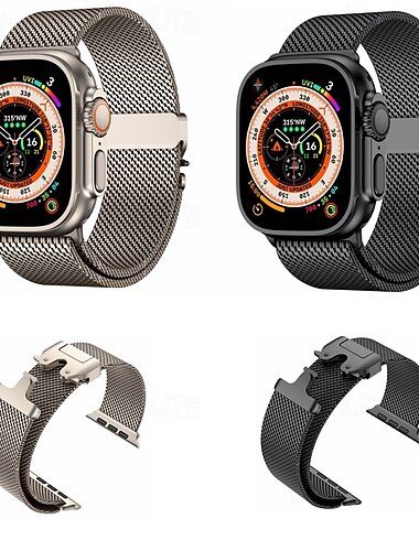  Sportszíj Milánói hurok Kompatibilis valamivel Apple Watch óraszíj 38mm 40mm 41mm 42mm 44mm 45mm 49mm Fém kapocs Rozsdamentes acél Csere óraszíj mert iwatch Ultra 2 Series 9 8 7 SE 6 5 4 3 2 1