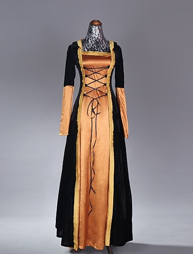  Middelalderkostumer Renæssance Cocktail Kjole Festkjole Viking Outlander Udklædning Dame Keltisk Viking Fantasi Halloween Karneval Maskerade LARP Ren Faire Festival Voksne Kjole