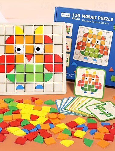  3D-Mosaik-Puzzles – mehrfarbige und vielgestaltige pädagogische Desktop-Spiele-Bausteine, ideale Weihnachts- und Halloween-Geschenke für Kinder
