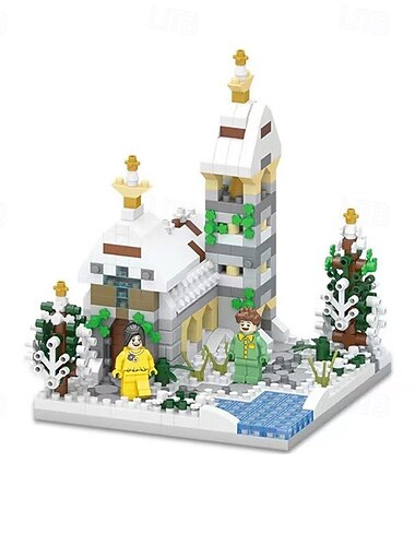  fiore casa sull'albero micro mini blocchi set di costruzione per adulti albero e piante atmosfera natalizia modello kit creativo fai da te regalo per bambini