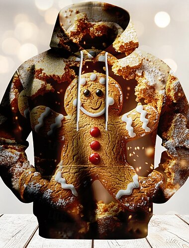 Miesten Piparkakut miehet Hupparit College söpö tyyli Päivittäin Pitkähihainen Hupullinen Loma Urheilu ja ulkoilu Katuvaatteet Ruskea Painettu Edessä tasku 봄 & Syksy Suunnittelija   Miesten Piparkakut miehet Hupparit College söpö tyyli Päivittäin Pitkähihainen Hupullinen Loma Urheilu ja ulkoilu Katuvaatteet Ruskea Painettu Edessä tasku 봄 & Syksy Suunnittelija