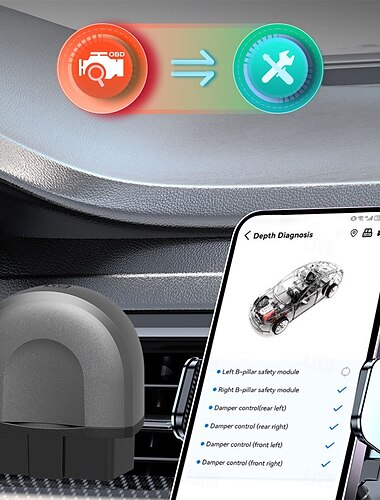  obd ii автомобильный сканер считыватель сброс данных диагностический инструмент совместимый с bluetooth подключение одним щелчком автоматический спящий режим диагностический сканирующий инструмент