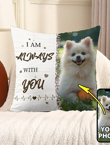  Housse de Coussin Photo Mémorial pour Animaux Cadeau de Sympathie Cadeaux Mémoriaux Personnalisés