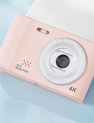  4K-Digitalkamera, Point-and-Shoot-Fotografie, Reise-Selfie-Kamera, 2,4-Zoll-Bildschirm, Einsteiger-Geschenk, kompakte Digitalkamera, Selfie, Mini-Retro-Kamera