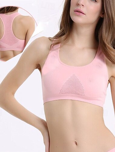  Damen Leichte Unterstützung Sport Bustier bh Sport-BH Bustier Rückenfrei BH-Oberteil Gefüttert Fitness Freizeit Sport Laufen Atmungsaktiv Leichtgewichtig Weich Schwarz Weiß Rosa Einfarbig
