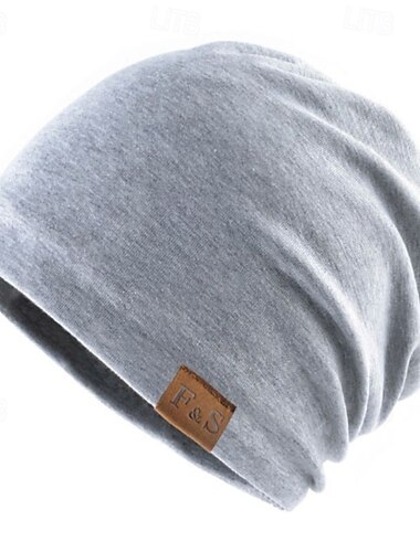  Herren Unisex Beanie Mütze Wintermützen Wollmützen 骷髅头毛线帽 Strickmütze Schwarz Hellgrau Polyester Strick Gemütlich Freizeitskleidung Ausgehen Solide / einfarbig Warm