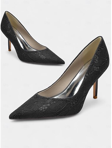  Spitzenbestickte Stilettos für Damen mit spitzer Spitze – elegante High Heels für Partys, Abendveranstaltungen und formelle Anlässe