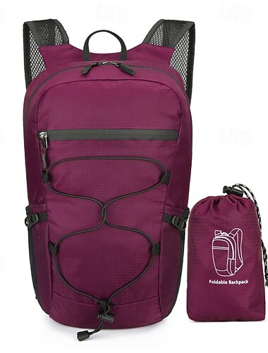  15 L Tagesrucksack Rucksack Reißverschluss Mehrere Taschen Regenfest Anatomisches Design tragbar Langlebig Außen Wandern Camping Militär Nylon Dunkelgrau Schwarz Blau
