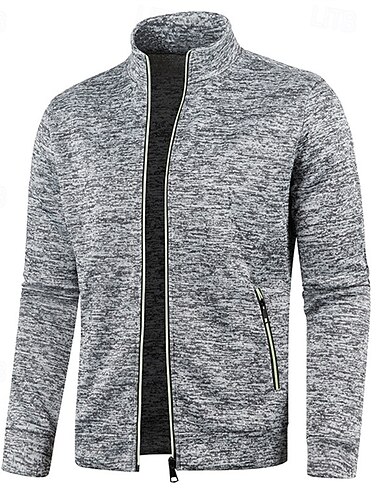  Herren Leichte Jacke Sommerjacke übergangsjacke Freizeitjacke Urlaub Täglich Warm Tasche Herbst Winter Einfach Mode Klassisch Stehkragen Regulär Schwarz Wein Marineblau Blau Orange Jacken
