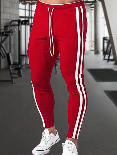  Homme Jogging Jogging Pantalon Pantalons de course Pantalon athlétique Pantalons de GYM Poche Cordon Pantalons / Surpantalons Extérieur Sport & Loisir Athlétique Séchage rapide Poids Léger Doux