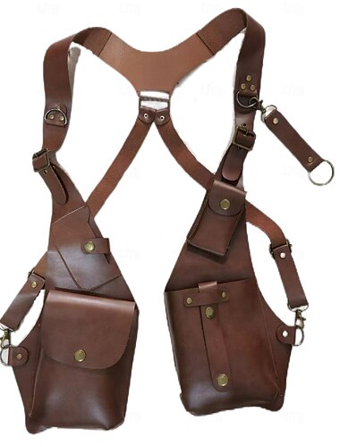  Diebstahlsicheres Geschirr, versteckter Unterarmgurt, Geldbörse, Holstertasche, Kunstleder, doppelte Schultertasche, Achseltasche, Outdoor-Sportweste, Zubehör