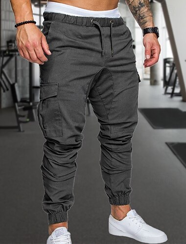  Herren Jogginghose Jogger Sporthose Sportliche Hosen GYM-Hose Cargohosen Tasche Kordelzug Elastischer Bund Hosen / Regenhose Outdoor Sport & Natur Sportlich Schnelltrocknend Leichtgewichtig Weich