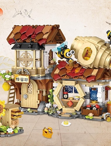  Honing workshop mini bouwblokken MOC creatieve bouw speelgoed modelset voor 7-9 jaar oude meisjes jongens 1242 PCS simulatie architectuur constructie speelgoed cadeau-idee voor kinderen volwassenen