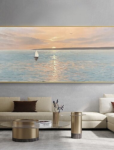  pintura a óleo artesanal abstrata veleiro tela arte pinturas artesanal náutica óleo sobre tela grande veleiro pinturas arte de parede moderna pintura de paisagem marinha para decoração de quarto e