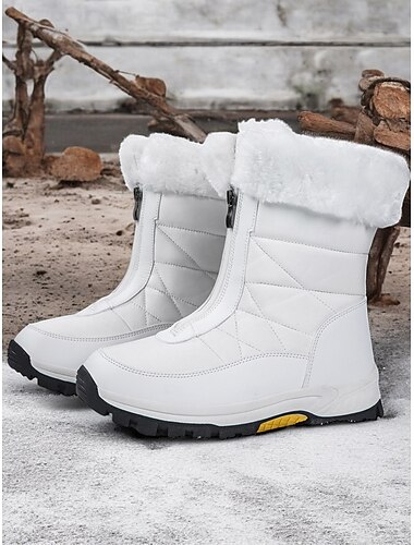  Damen-Winterstiefel mit Kunstfellfutter – wasserdicht, isoliert und mit robuster Sohle für Outdoor-Aktivitäten bei kaltem Wetter