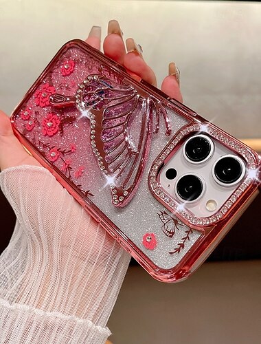  telefono Custodia Per iPhone 16 Pro Max Plus iPhone 15 Pro Max Plus iPhone 14 13 12 Pro Max Plus iPhone 14 Pro Max iPhone 13 12 Pro Max iPhone 11 Pro Max Per retro Glitter scintillanti Resistente