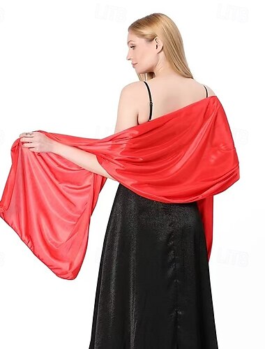 Muttertags-Wraps, elegant und funkelnd&amp;glänzende ärmellose Illusionsärmel Satin-Chiffon-Hochzeitstücher mit Rüschen für Partys im Sommer