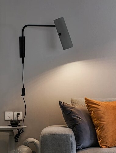  lampe murale de chevet de chambre à coucher bras pivotant réglable rotatif minimaliste