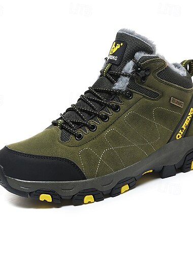  wasserdichte Herren Wanderschuhe mit warmem Fleecefutter – hohe Outdoor-Winterschuhe mit rutschfester Sohle