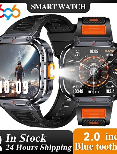 696 NX23 Reloj inteligente 2 pulgada Pulsera inteligente Bluetooth Podómetro Recordatorio de Llamadas Seguimiento del Sueño Compatible con Android iOS Mujer Hombre Llamadas con Manos Libres