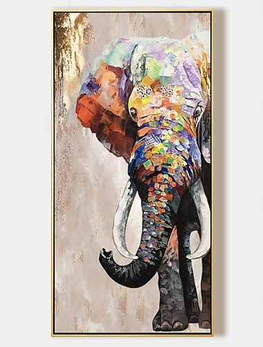  פרה חיות ציור שמן 100% צבוע ביד ציור פרה מרקם מופשט צבעוני חיה ציור שמן קישוט קיר ציור פרה לסלון משרד קישוט יצירות קיר