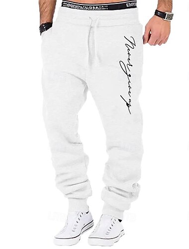  Herren Text Jogginghose Trainingshose Jogginghose Jogger Hosen Hose Mittlere Taillenlinie Elastischer Kordelzug in der Taille Modisch Brautkleider schlicht Outdoor Heim Strasse Tasche Frühling Herbst