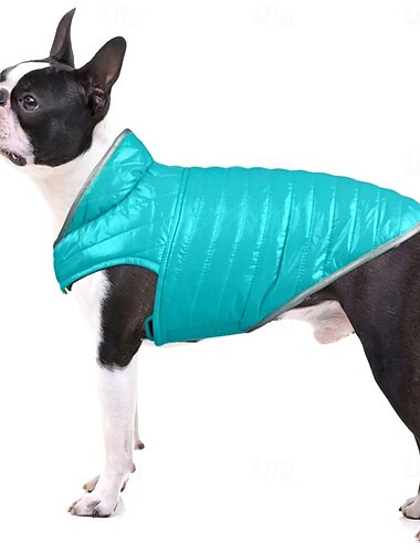  Dog Coat Jacket Vest Puffer Jacket Winter Reflective Adjustable Waterproof Windproof Warm Outdoor Dog Clothing for Small Medium Large
