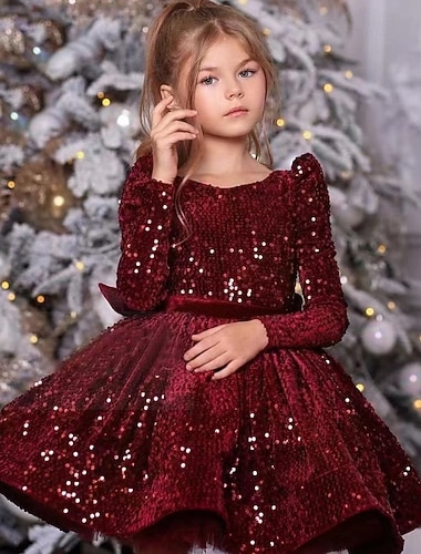 Kinderen Voor meisjes Feestjurk Effen Kleur Lange mouw Prestatie Netstof Prinses Zoet Netstof Halverwege kuit Schede jurk Tule-jurk Zomer Lente Herfst Kinderen Zwart Wijn Marineblauw   Kinderen Voor meisjes Feestjurk Effen Kleur Lange mouw Prestatie Netstof Prinses Zoet Netstof Halverwege kuit Schede jurk Tule-jurk Zomer Lente Herfst Kinderen Zwart Wijn Marineblauw