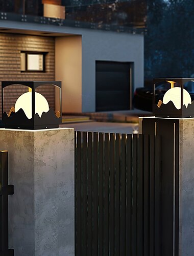  1 pieza de luz de valla para exteriores, poste de luz, accesorio de iluminación moderno para entrada de patio, luces de columna para exteriores, 110-240 V, 20 W