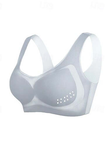  Damen BH-Oberteil Unterwäsche BH-Top Bequem Atmungsaktiv Stoßfest Herausnehmbare Polsterung Drahtlos Einfach Sport Sportkleidung Schwarz Blau Yoga Fitness Leger
