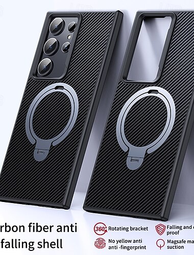  telefone Capinha Para S25 S24 S23 Ultra Plus Capa traseira Com Suporte Magnética Suporte para carregamento sem fio Retro TPU Silicone