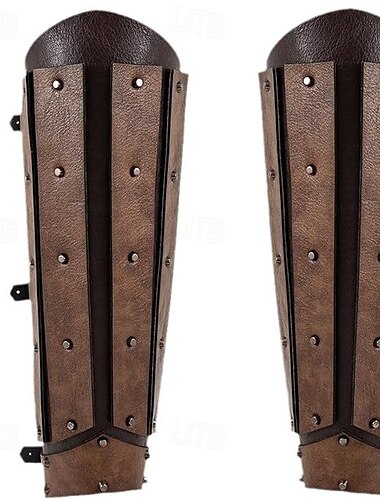  Retro Vintage Medieval Braçadeira de perna Capas para botas protetores de perna Homens Unisexo Viking Carnaval Baile de Máscaras Espetáculo Palco feira renascentista Adulto Protecção de Pernas