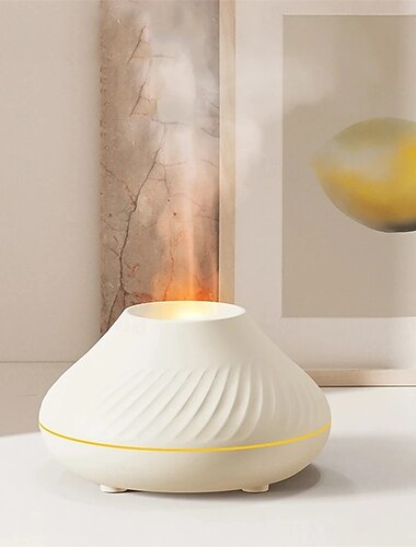  Mini-Diffusor mit Flammenluft-Aromatherapie, ätherisches Öl, USB-persönlicher Schreibtisch, superleiser Luftbefeuchter mit kühlem Nebel und automatischer Abschaltung