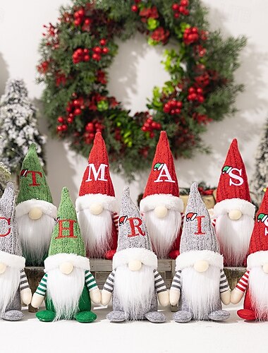 personligt julbrev gnome plysch docka dekor, stickad hatt tomte figurin, rudolf santa dekor för semester cheer   personligt julbrev gnome plysch docka dekor, stickad hatt tomte figurin, rudolf santa dekor för semester cheer