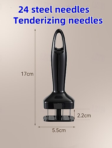  Meat Tenderizer Stainless Steel Meat Looser 24 Needle Automatic Spring Meat Hammer Rib Breaking Perforator Kitchen Gadgets