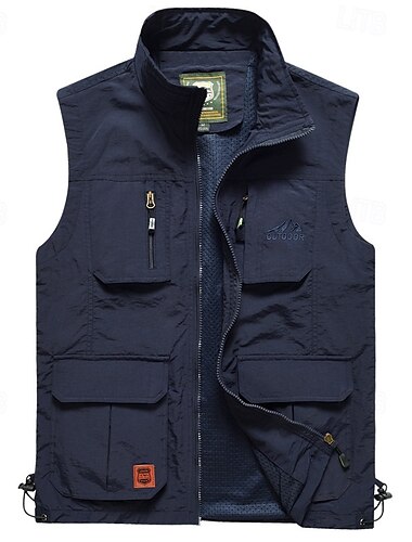  Herren Weste für Wanderer Wander-Fleeceweste Ärmellos Weste Außen Atmungsaktiv Komfortabel Tasche Polyester Schwarz Armeegrün Khaki Jagd Angeln Klettern