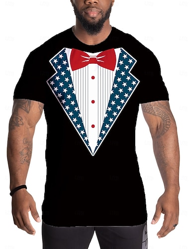  3D Święta Koszulka Koszulkowy Brzydka świąteczna koszulka Smokin Graficzny Zabawny na Męskie Dla dorosłych Druk 3D  Do Święta Karnawał Impreza Festiwal