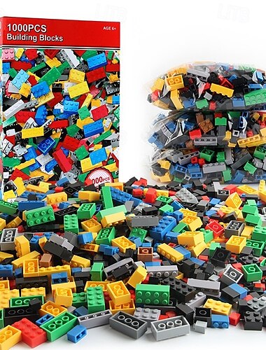  1000-delige creatieve bouwblokkenset - klassieke stadsstenen voor kinderen - educatief &leuk doe-het-zelf-montagespeelgoed paascadeau kerst halloween cadeau