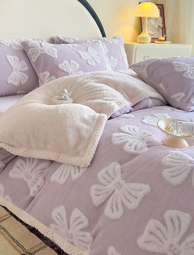  Verdickte Winterdecke aus ultraweichem und warmem Fleece, perfekt für kaltes Wetter, gemütlich und bequem für Bett, Couch oder Lounge, ideal als Winterdekoration