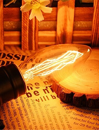  10 stuks vintage Edison kaarslampen, 40W E14 C35 dimbare decoratieve retroverlichting - AC 220-240V