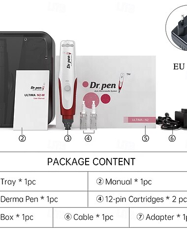  kabelloser Dr. Pen N2-W Mikronadel-Maschinenstift elektrischer Derma-Stempel für Mesotherapie Hautpflege Haarpflege
