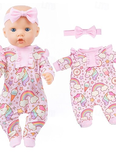  realistiska reborn babydocka kläder 18 tums outfits klädsats tillbehör lämpliga för återfödda bebisar och nyfödda (utan docka)