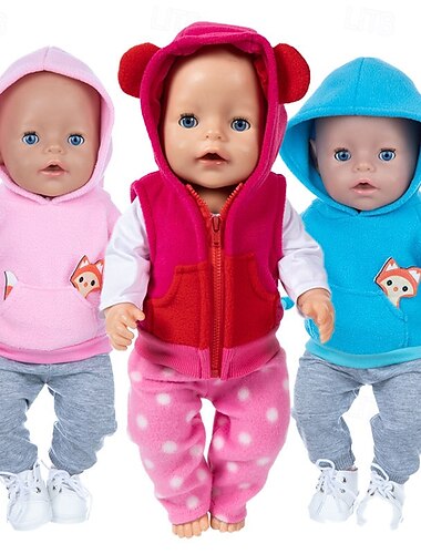  realistiska reborn babydocka kläder 18 tums outfits klädsats tillbehör lämpliga för återfödda bebisar och nyfödda (utan docka)