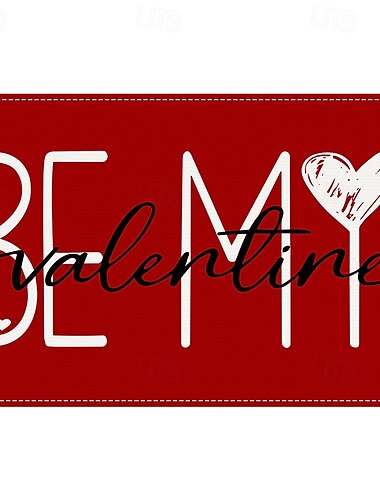  Tischsets zum Valentinstag, 4er-Set, romantische und dekorative Tischsets mit Herz- oder Rosenmuster, langlebig und hitzebeständig, perfekt, um Ihrer Esstischdekoration einen Hauch von Liebe zu