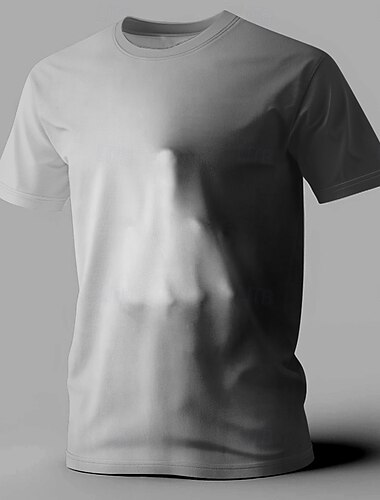  Herren Geste 3D geschwollen T Shirt Kurzarm T-Shirt 3D-Druck Rundhalsausschnitt Hemd Modisch Athleisure Strasse Sports Outdoor Täglich Blau Braun Schwarz Grau Sommer Frühling Bekleidung S M L XL XXL