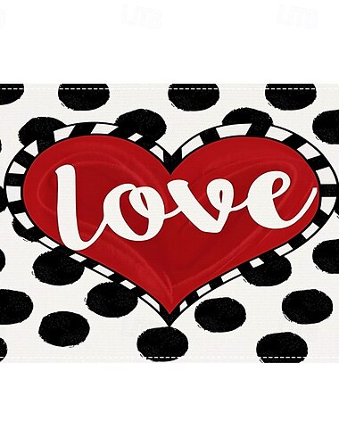  Tischsets zum Valentinstag, 4er-Set, romantische und dekorative Tischsets mit Herz- oder Rosenmuster, langlebig und hitzebeständig, perfekt, um Ihrer Esstischdekoration einen Hauch von Liebe zu