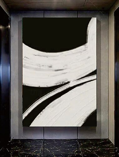  œuvre d'art wabi sabi peinture à l'huile abstraite faite à la main en blanc et noir ensemble de 2 art mural texturé bleu beige grand art mural peinture texturée moderne sur toile décoration murale de