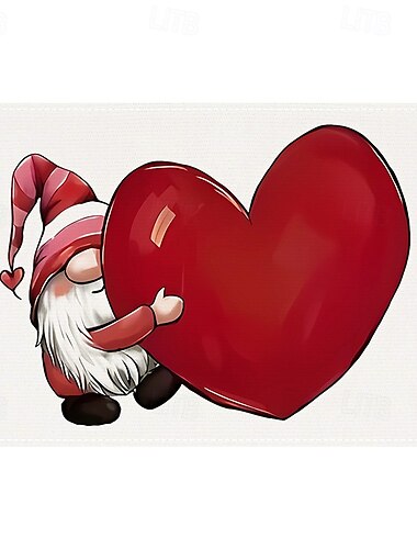  Tischsets zum Valentinstag, 4er-Set, romantische und dekorative Tischsets mit Herz- oder Rosenmuster, langlebig und hitzebeständig, perfekt, um Ihrer Esstischdekoration einen Hauch von Liebe zu